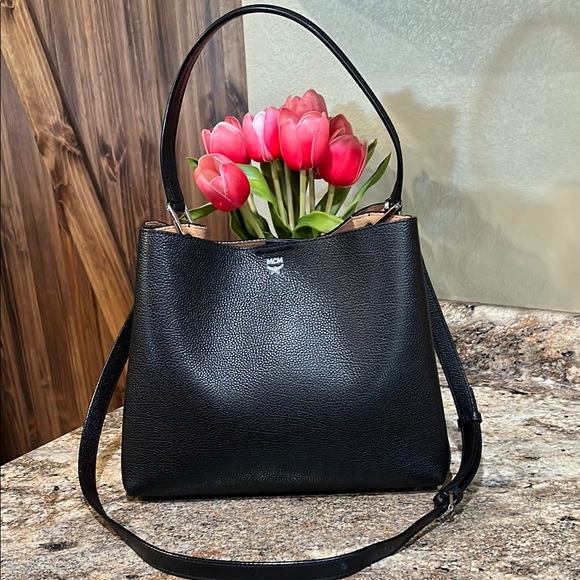 MCM Handbags - MCM Leather Visetos Shoulder Bag